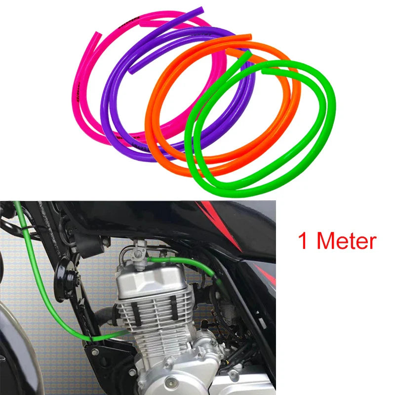 1M Motorcycle Hose 6mm Petrol Fuel Line Hose Gas Oil Pipe Tube For Mini Moto Dirt Bike Green Red Black Orange Pink Blue