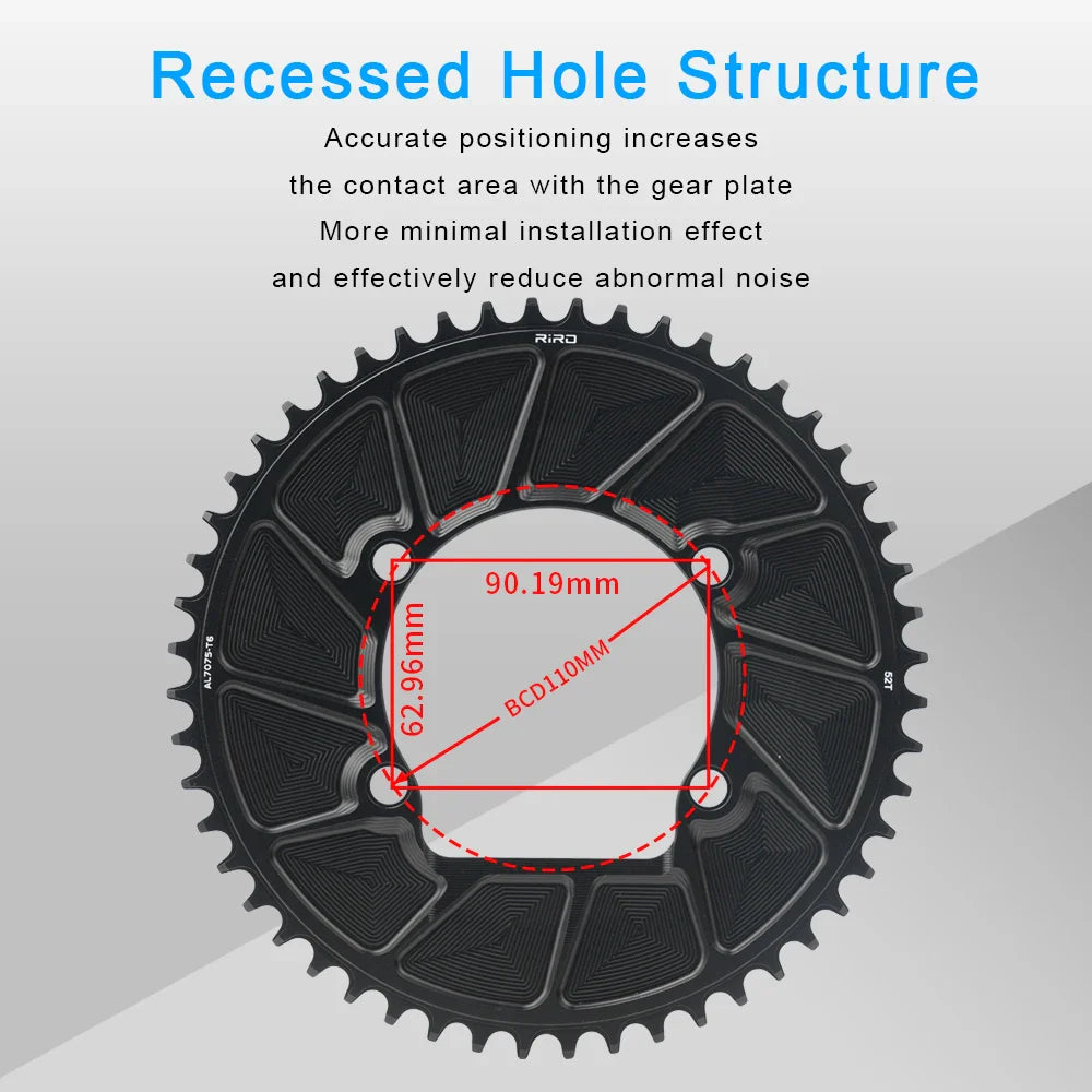 RIRO 110 BCD Chainring 9/10/11/12S Road Bike Chainring Aluminum Alloy Road Bicycle Chainwheel for SHIMANO R7000 R8000 R9100