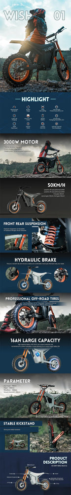 kugoo 21ah Electric Dirt Bike 55 km/h