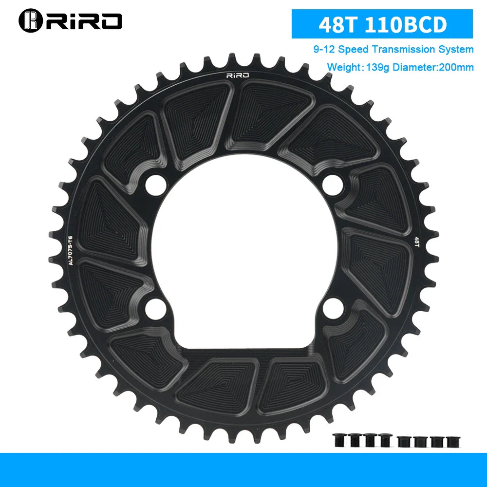 RIRO 110 BCD Chainring 9/10/11/12S Road Bike Chainring Aluminum Alloy Road Bicycle Chainwheel for SHIMANO R7000 R8000 R9100