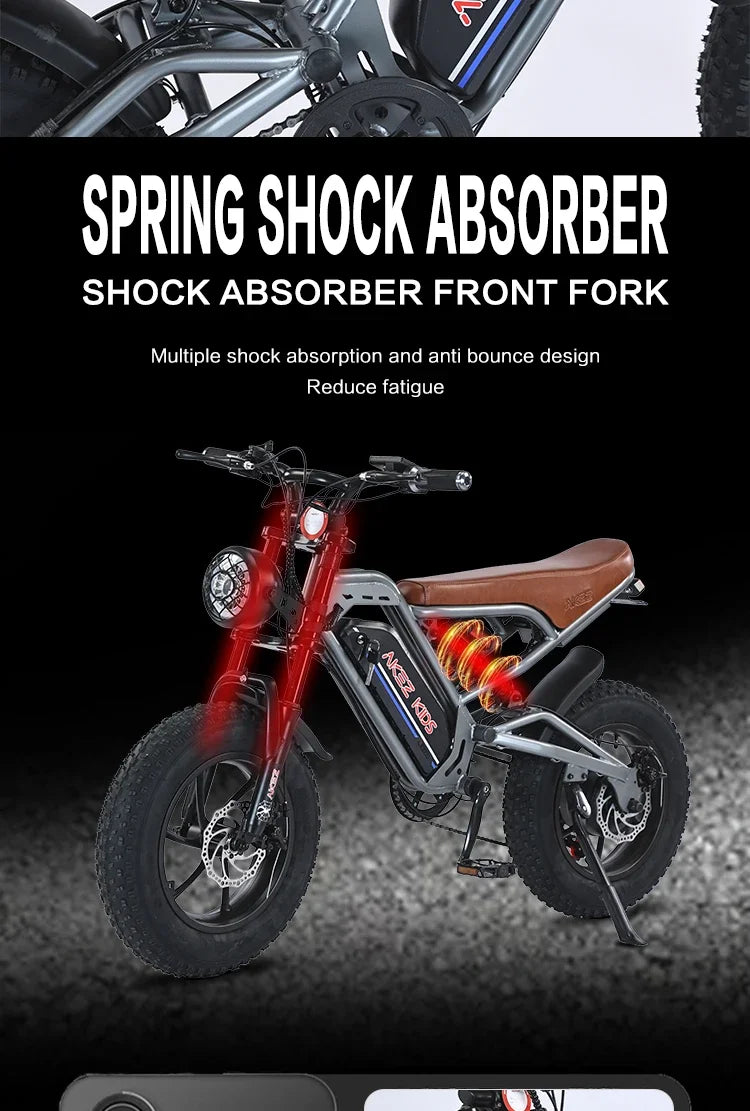 Mini motorcycle children riding electric bike 350W motor 36V 16Ah battery 16 inch tire E bike new urban sports electric bicycle