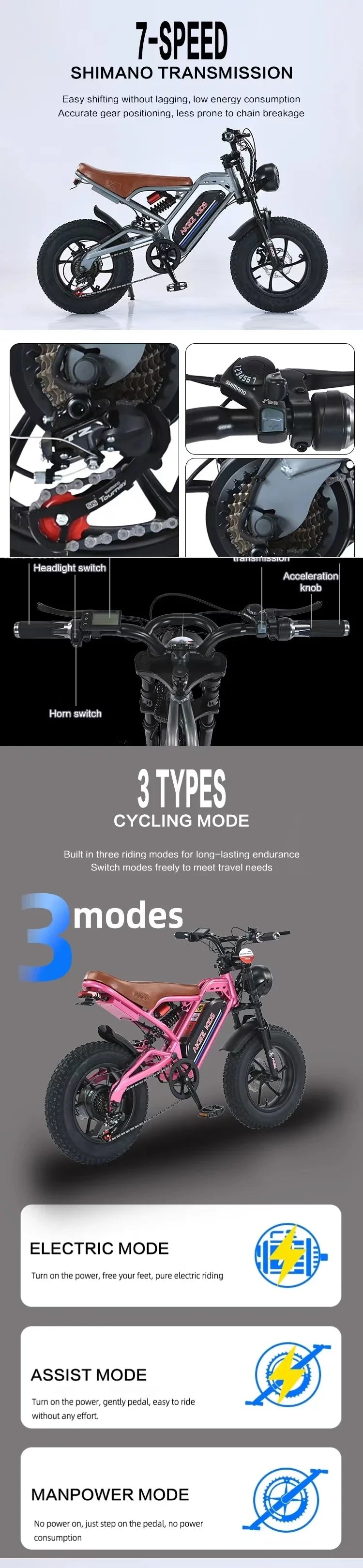 Mini motorcycle children riding electric bike 350W motor 36V 16Ah battery 16 inch tire E bike new urban sports electric bicycle