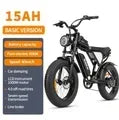 Q20Pro Electric bike High-Power Dual Motors 2000W Dual Batteries40AH, Top Speed 60KM/H, PAS Mode, 20*4.0 Fat Tire Electric bike
