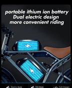 1000W Motor Electric bike 48V 55AH 20-inch Snow Tire Electric bicycle Outdoor adult Off-Road Bicycle Mountain Ebike