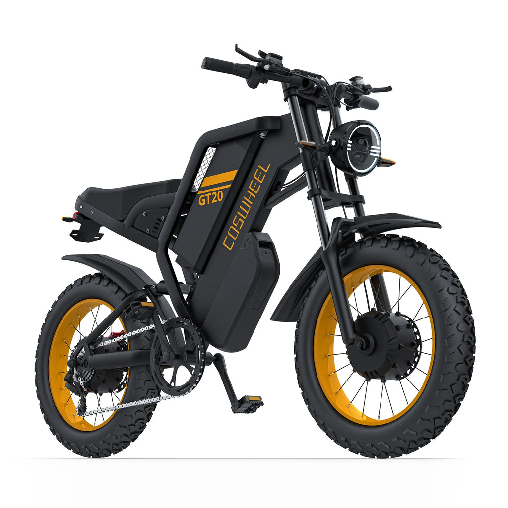 Coswheel Electric bike 3000W GT20 PRO Off Road Electric Motorcycle 48V 40AH Dual Motor Dual Battery Mountain bike Fat Tire Ebike