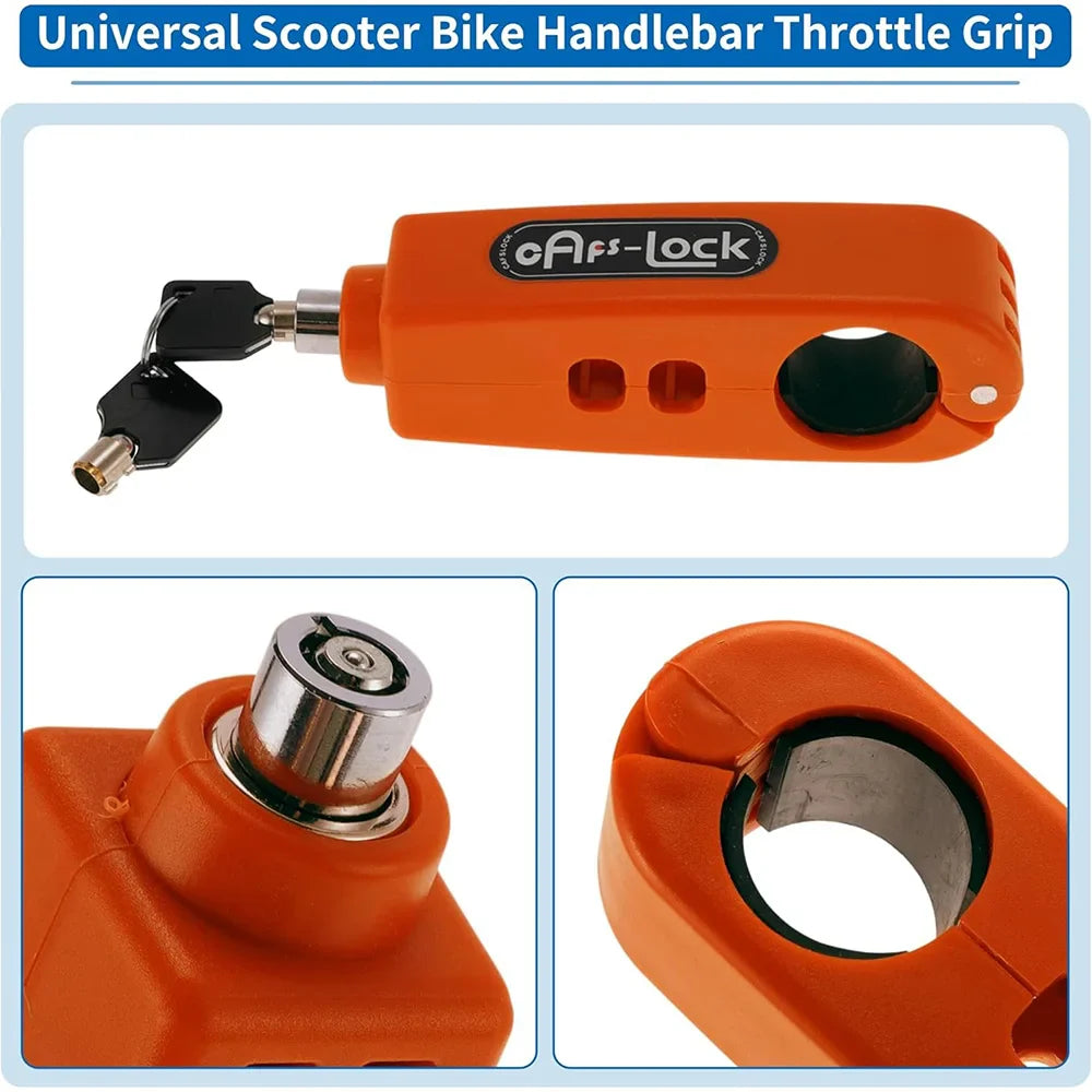 Mini Electric Vehicle Bike Bike Handlebars Lock Brake Lock Anti-Theft Grip Lock Combo bicycle security equipment adjustable