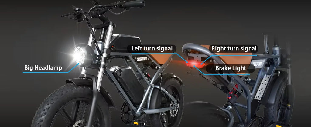 Deepower Electric Bike 2000W 48V 60AH 20Inch Fat Tire Mountain Ebike for Adults Disc Brake Off-Road Adventure Electric Bicycle