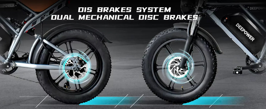 Deepower Electric Bike 2000W 48V 60AH 20Inch Fat Tire Mountain Ebike for Adults Disc Brake Off-Road Adventure Electric Bicycle