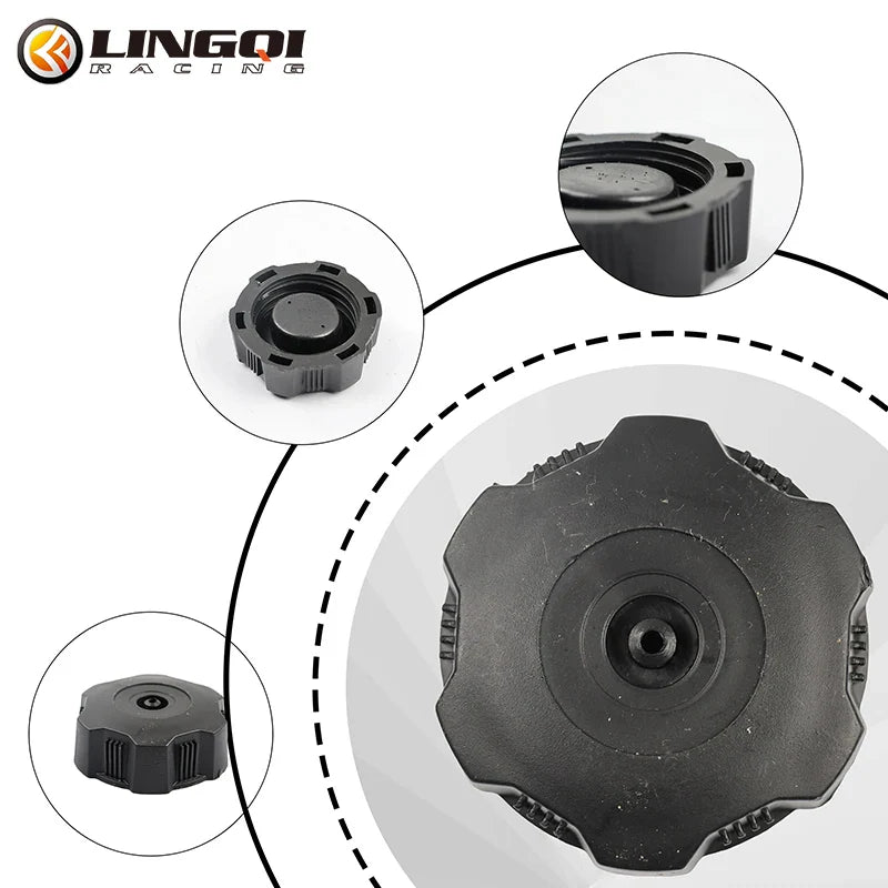 LINGQI RACING Motorcycle 60mm Petrol Caps Fuel Plug Gas Tank Cover Gasoline Cap For 49cc 70cc 90cc 110cc ATV Motocross Dirt Bike