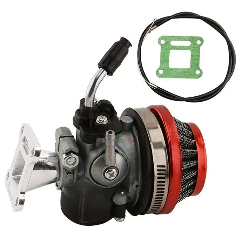New for Mini Moto Dirt Pocket Bike ATV 37 49 50 80 Cc Parts Water Cooled 2 Stroke Carburetor with Intake Pipe Air Filter