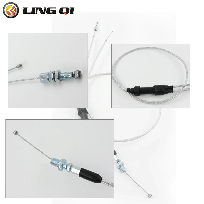 LINGQI Universal Throttle Cable Line for 49cc 50cc 70cc 90cc 110cc 125cc ATV Quad 4 Wheeler Mini Pit Dirt Bike
