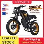 Coswheel Electric bike 3000W GT20 PRO Off Road Electric Motorcycle 48V 40AH Dual Motor Dual Battery Mountain bike Fat Tire Ebike