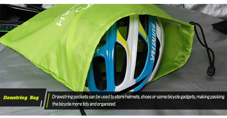 NOOYAH Bike Bag Bicycle Travel Bag Transport Case with Wheel Bag Rear Derailleur Pad Frame Fork Protective Tool Bike Accessories