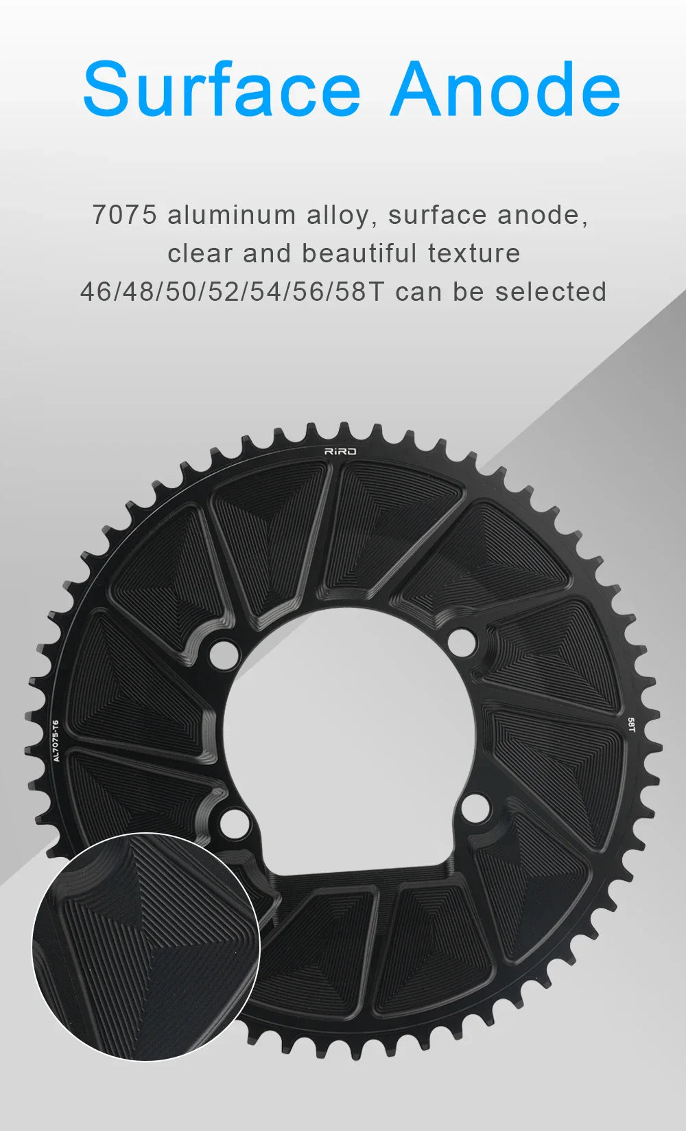 RIRO 110 BCD Chainring 9/10/11/12S Road Bike Chainring Aluminum Alloy Road Bicycle Chainwheel for SHIMANO R7000 R8000 R9100