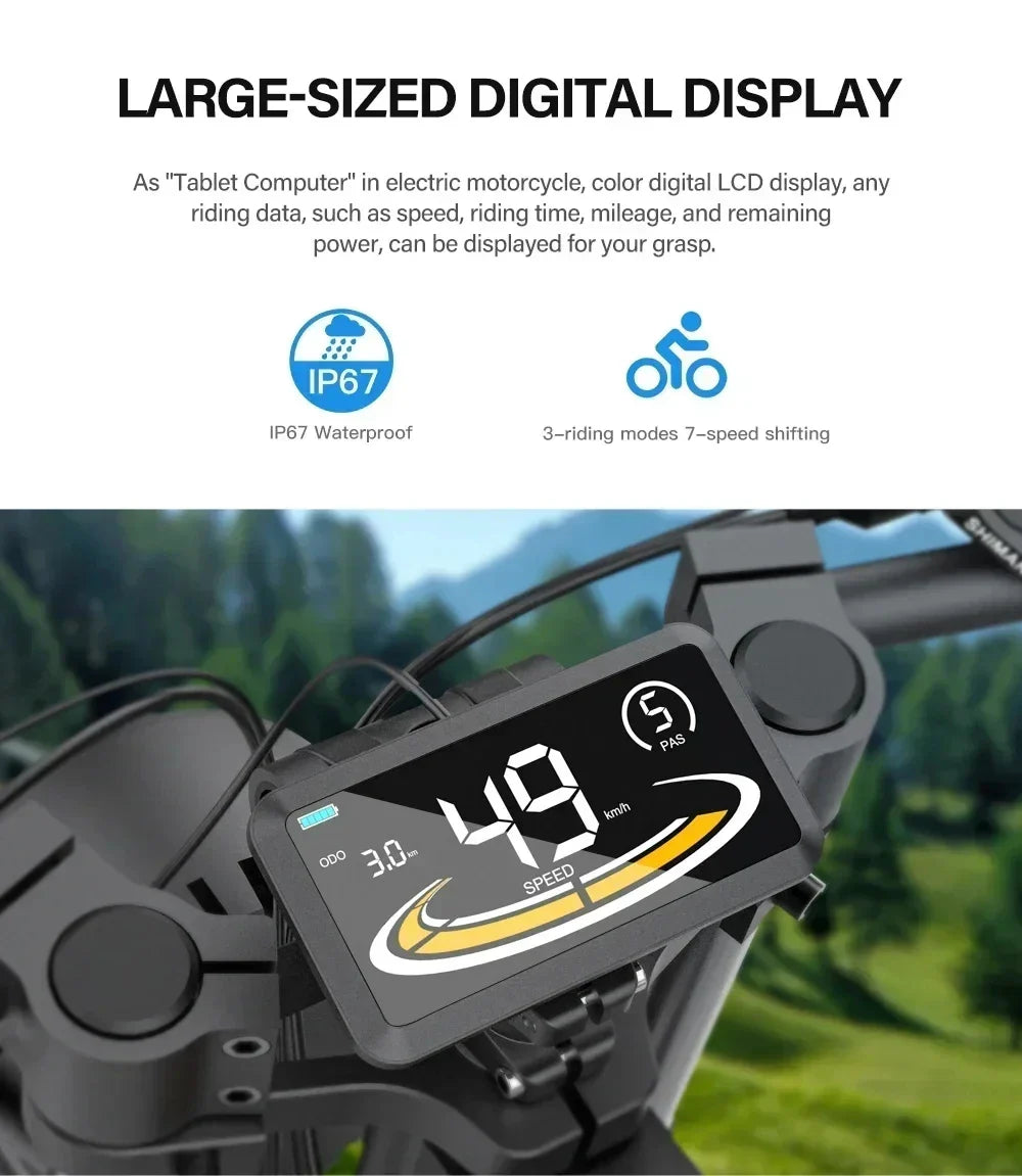 Coswheel Electric bike 3000W GT20 PRO Off Road Electric Motorcycle 48V 40AH Dual Motor Dual Battery Mountain bike Fat Tire Ebike