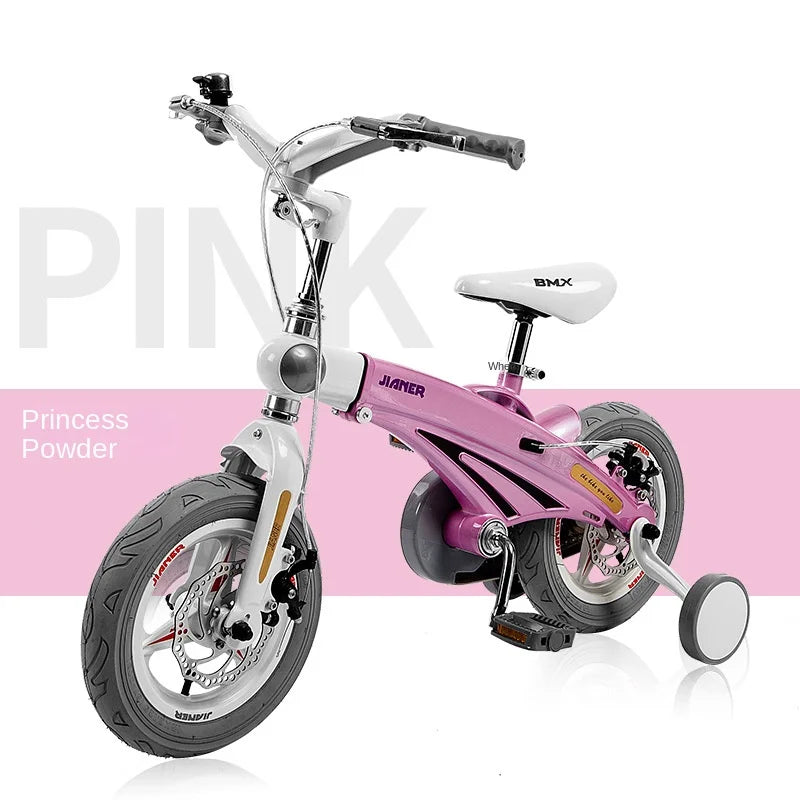 PUOU Children's Bicycle With Magnesium Alloy Monoblock Wheels For Girls And Boys Baby's First Bike Hot New