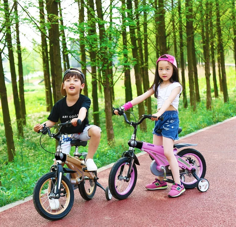 PUOU Children's Bicycle With Magnesium Alloy Monoblock Wheels For Girls And Boys Baby's First Bike Hot New