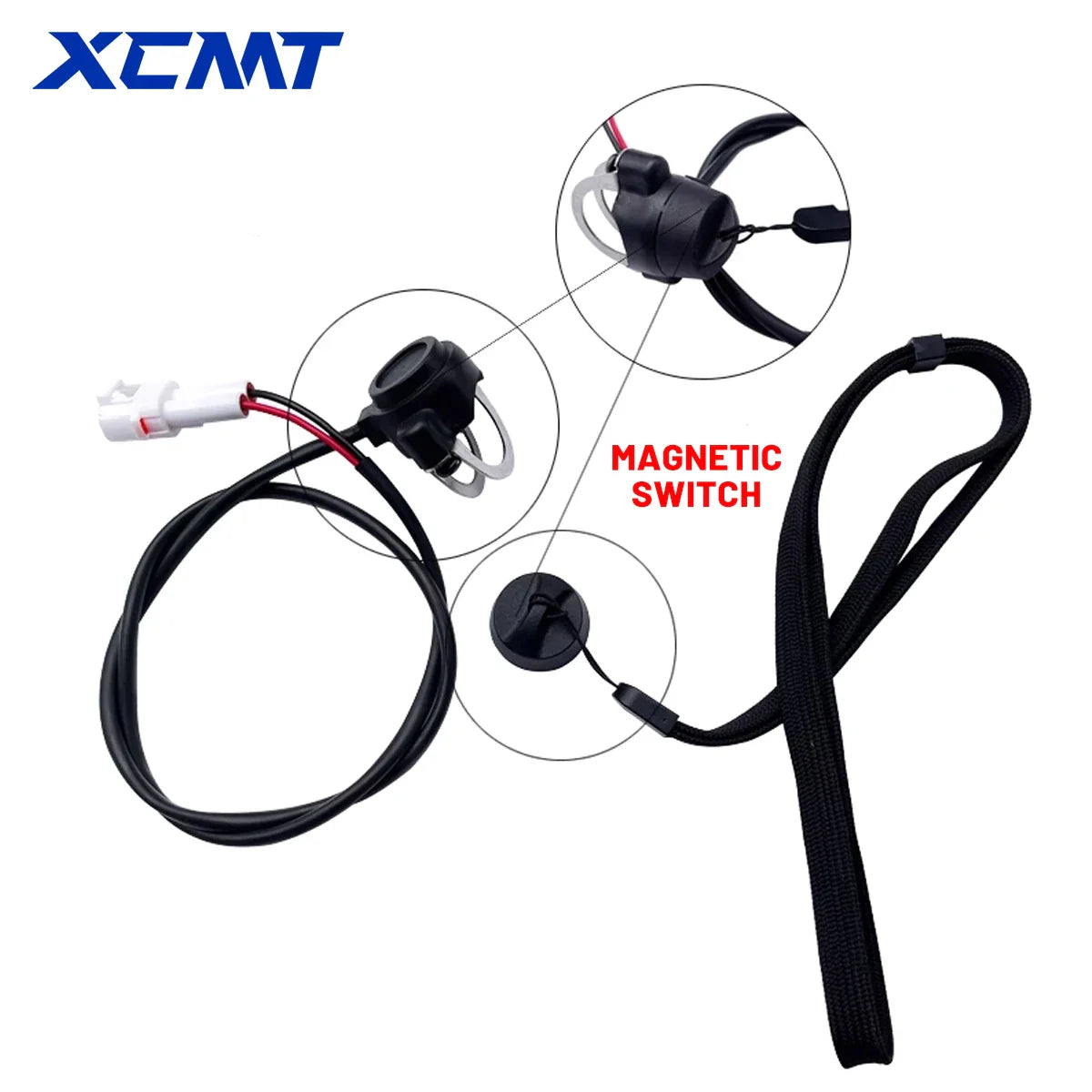 Motorcycle Emergency Kill Switch Magnetic Top Cap with Wrist Strap For 2 Stroke Pocket Mini Dirt Bike ATV Universal Accessories