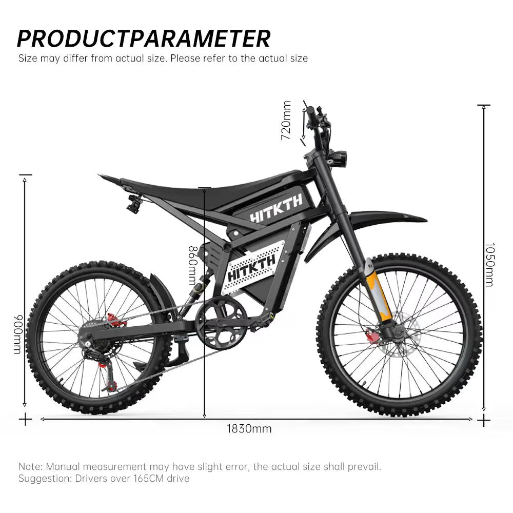 E6 Adult Electric Bicycle 2000w 52V 40ah Mountain Electric Bike 25 Inch Tire Outdoor Entertainment Off Road E Bike