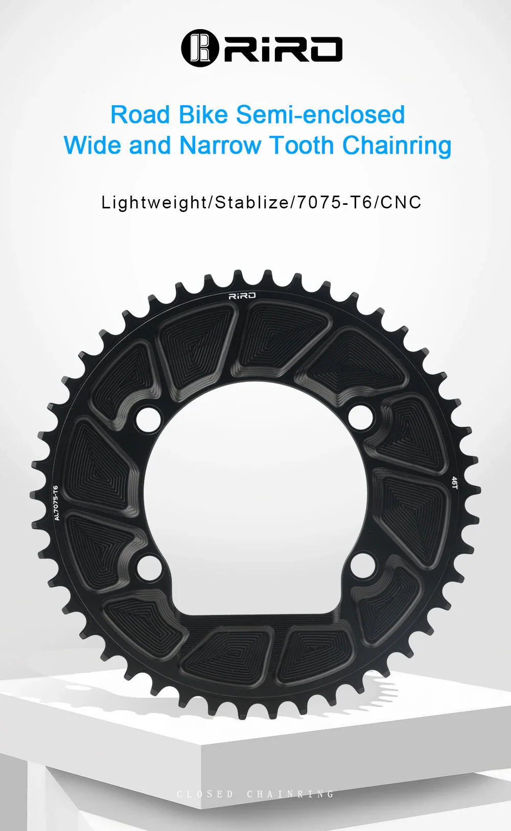 RIRO 110 BCD Chainring 9/10/11/12S Road Bike Chainring Aluminum Alloy Road Bicycle Chainwheel for SHIMANO R7000 R8000 R9100
