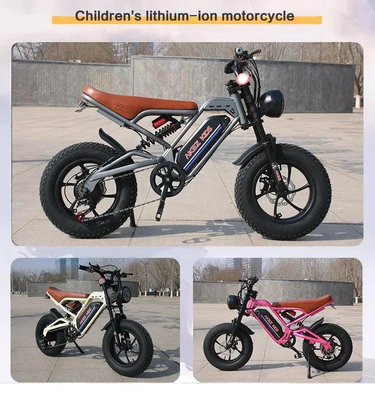 Mini motorcycle children riding electric bike 350W motor 36V 16Ah battery 16 inch tire E bike new urban sports electric bicycle