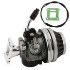 New for Mini Moto Dirt Pocket Bike ATV 37 49 50 80 Cc Parts Water Cooled 2 Stroke Carburetor with Intake Pipe Air Filter