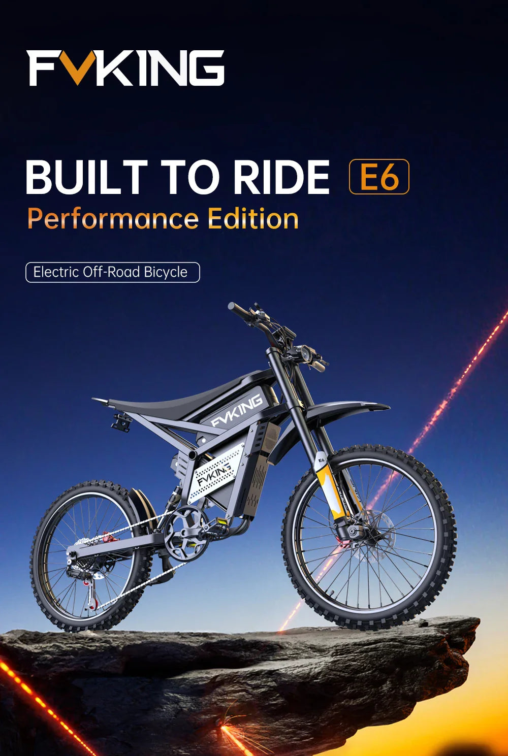 E6 Adult Electric Bicycle 2000w 52V 40ah Mountain Electric Bike 25 Inch Tire Outdoor Entertainment Off Road E Bike