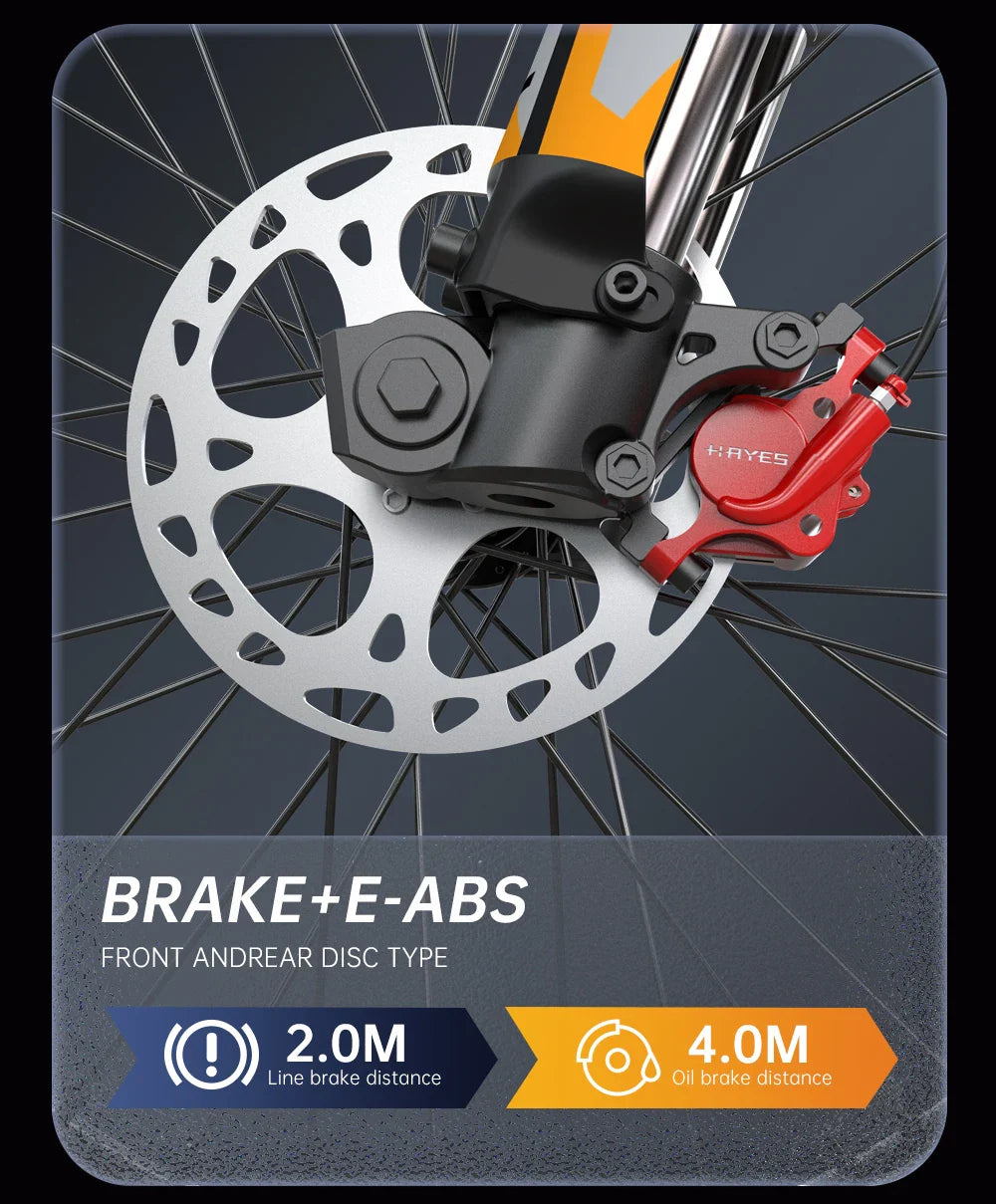 FVKINGE6 off-road electric bicycle peak 2900W motor 60KM/H52V40AH electric motorcycle 25 inches