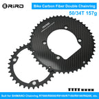 Riro Carbon 110Bcd Chainring Carbon Road Bike Chainring 50-34T 52-36T 53-39T 54-40T for R7100 R8100 R9200 110 Bcd Crown Aluminum