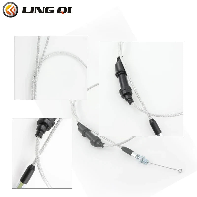 LINGQI Universal Throttle Cable Line for 49cc 50cc 70cc 90cc 110cc 125cc ATV Quad 4 Wheeler Mini Pit Dirt Bike