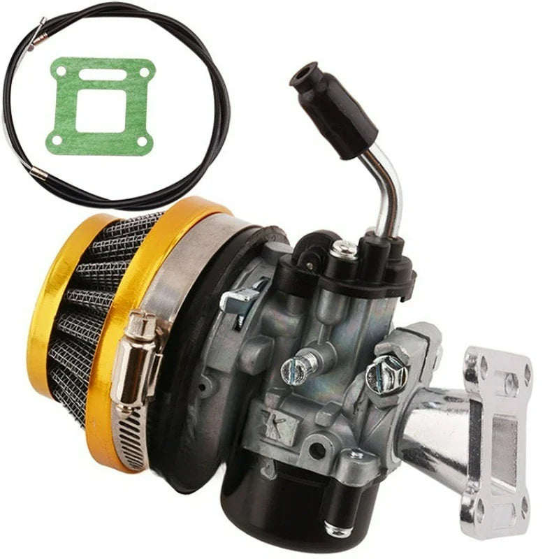 New for Mini Moto Dirt Pocket Bike ATV 37 49 50 80 Cc Parts Water Cooled 2 Stroke Carburetor with Intake Pipe Air Filter