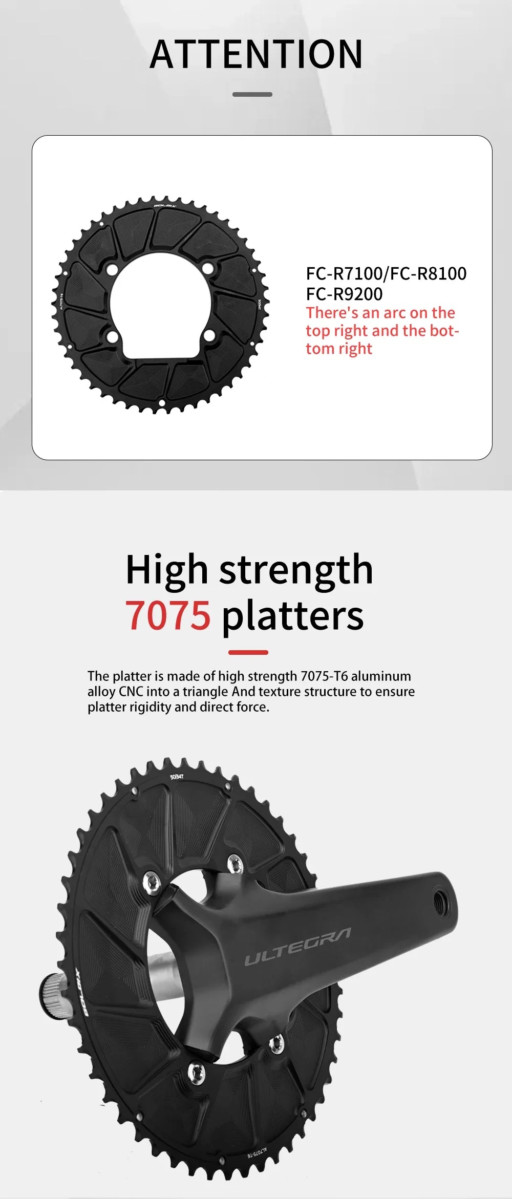 Riro Carbon 110Bcd Chainring Carbon Road Bike Chainring 50-34T 52-36T 53-39T 54-40T for R7100 R8100 R9200 110 Bcd Crown Aluminum