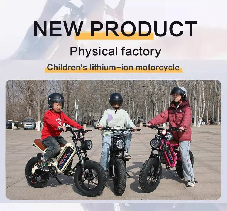 Mini motorcycle children riding electric bike 350W motor 36V 16Ah battery 16 inch tire E bike new urban sports electric bicycle