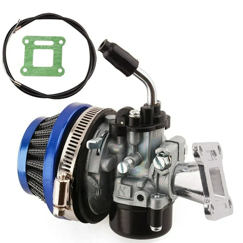 New for Mini Moto Dirt Pocket Bike ATV 37 49 50 80 Cc Parts Water Cooled 2 Stroke Carburetor with Intake Pipe Air Filter