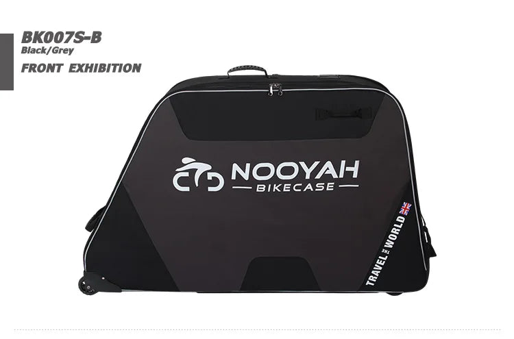 NOOYAH Bike Bag Bicycle Travel Bag Transport Case with Wheel Bag Rear Derailleur Pad Frame Fork Protective Tool Bike Accessories