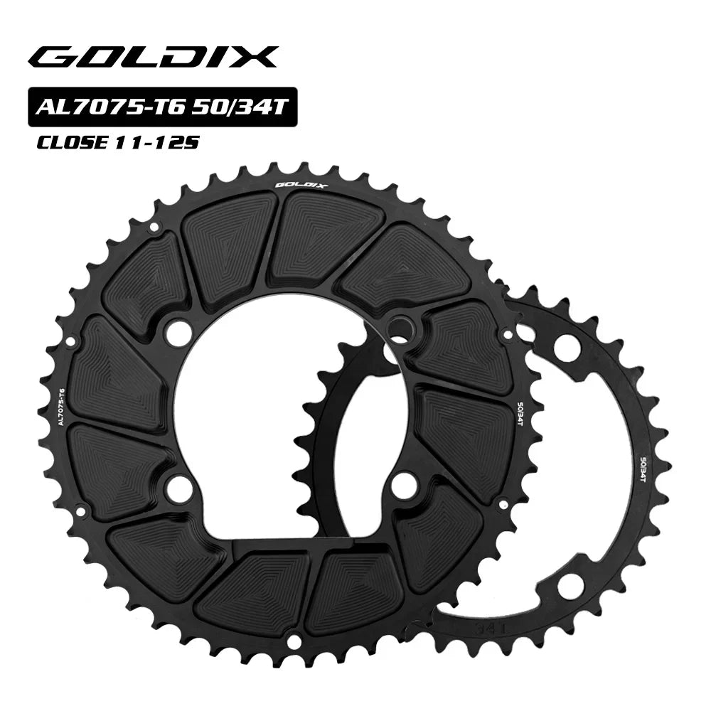 Riro Carbon 110Bcd Chainring Carbon Road Bike Chainring 50-34T 52-36T 53-39T 54-40T for R7100 R8100 R9200 110 Bcd Crown Aluminum