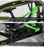 NOOYAH Bike Bag Bicycle Travel Bag Transport Case with Wheel Bag Rear Derailleur Pad Frame Fork Protective Tool Bike Accessories