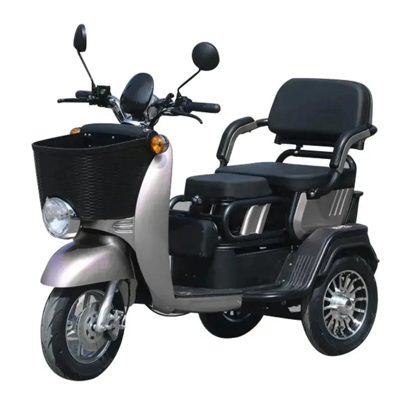 2025 Best 3 Wheel Passenger Tricycle Two Seat 48v Electric Tricycle Bike For Adults And Old People