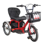 Mini Electric Tricycle With Passenger Seat For Elderly 250w 24v Lightweight Family Electric Bike 3 Wheel For Women Man Adult