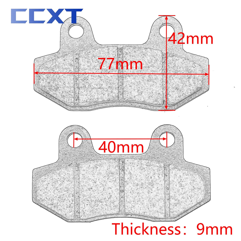 Motorcycle Front and Rear Brake Pads for 50cc 70cc 90cc 110cc 125cc 140cc to 170cc 200cc 250cc Pit Dirt Bike ATV Quad Motocross