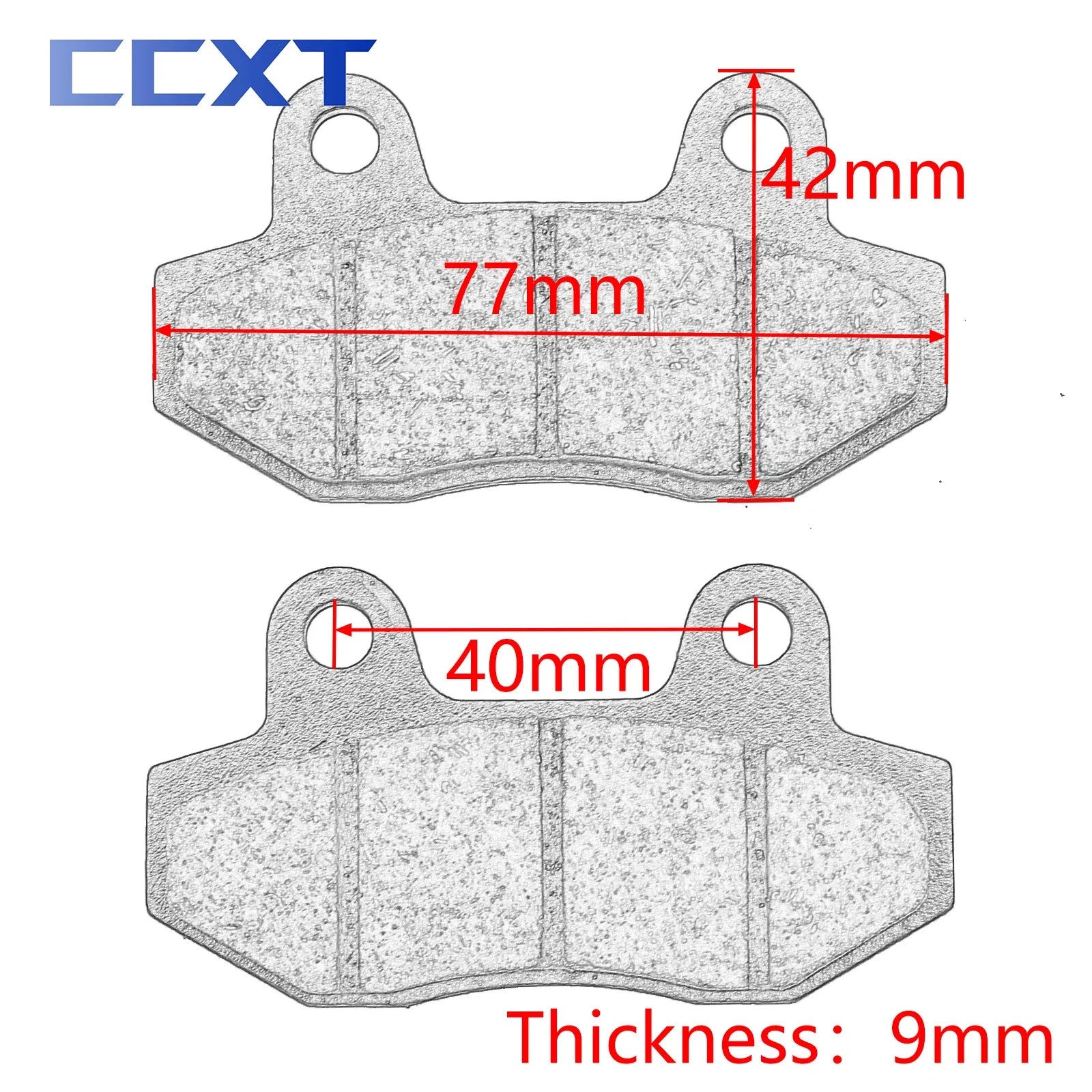 Motorcycle Front and Rear Brake Pads for 50cc 70cc 90cc 110cc 125cc 140cc to 170cc 200cc 250cc Pit Dirt Bike ATV Quad Motocross