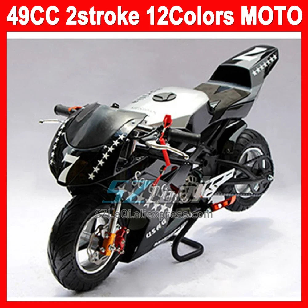 49CC 50CC 2Stroke Mini Motorcycle Small Buggy Gasoline Scooter ATV off-road Superbike Adult Vehicle Mountain Child Gas Moto Bike