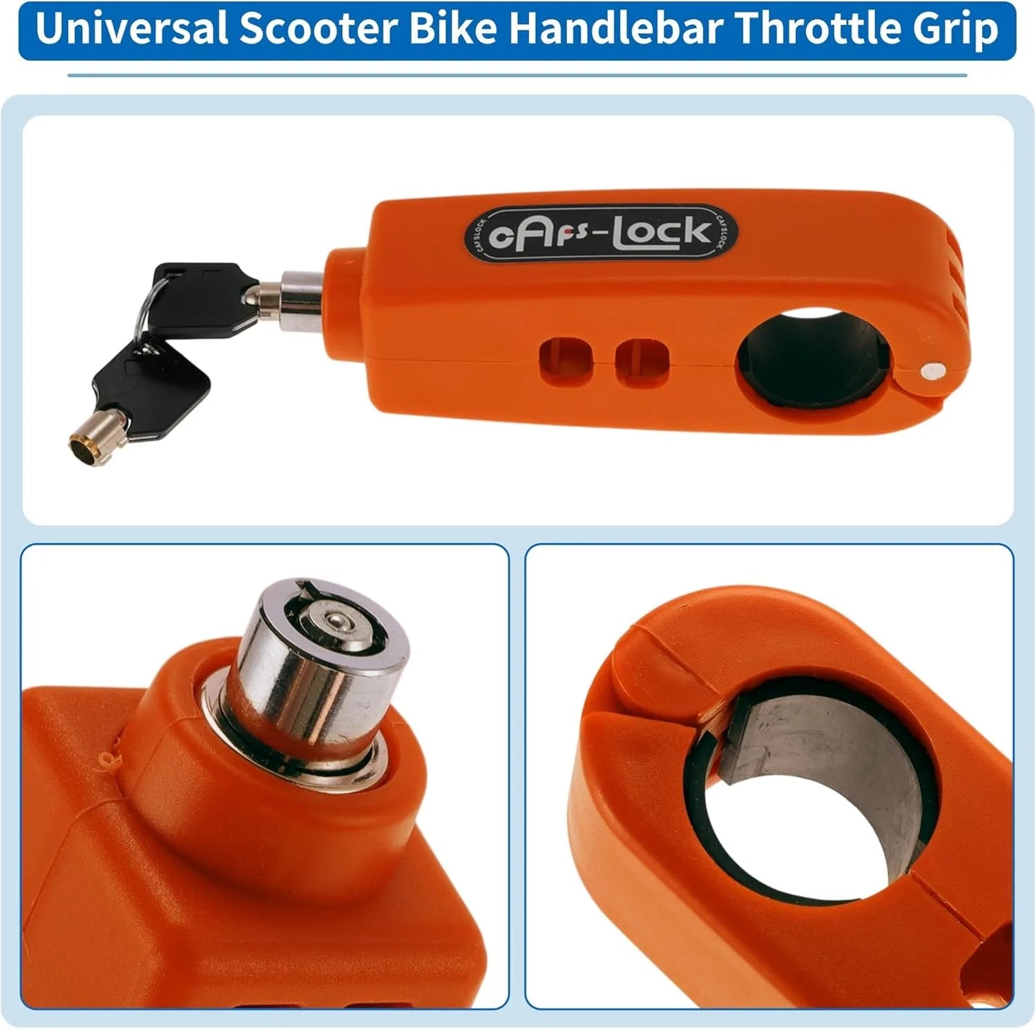 Mini Electric Vehicle Bike Bike Handlebars Lock Brake Lock Anti-Theft Grip Lock Combo bicycle security equipment adjustable