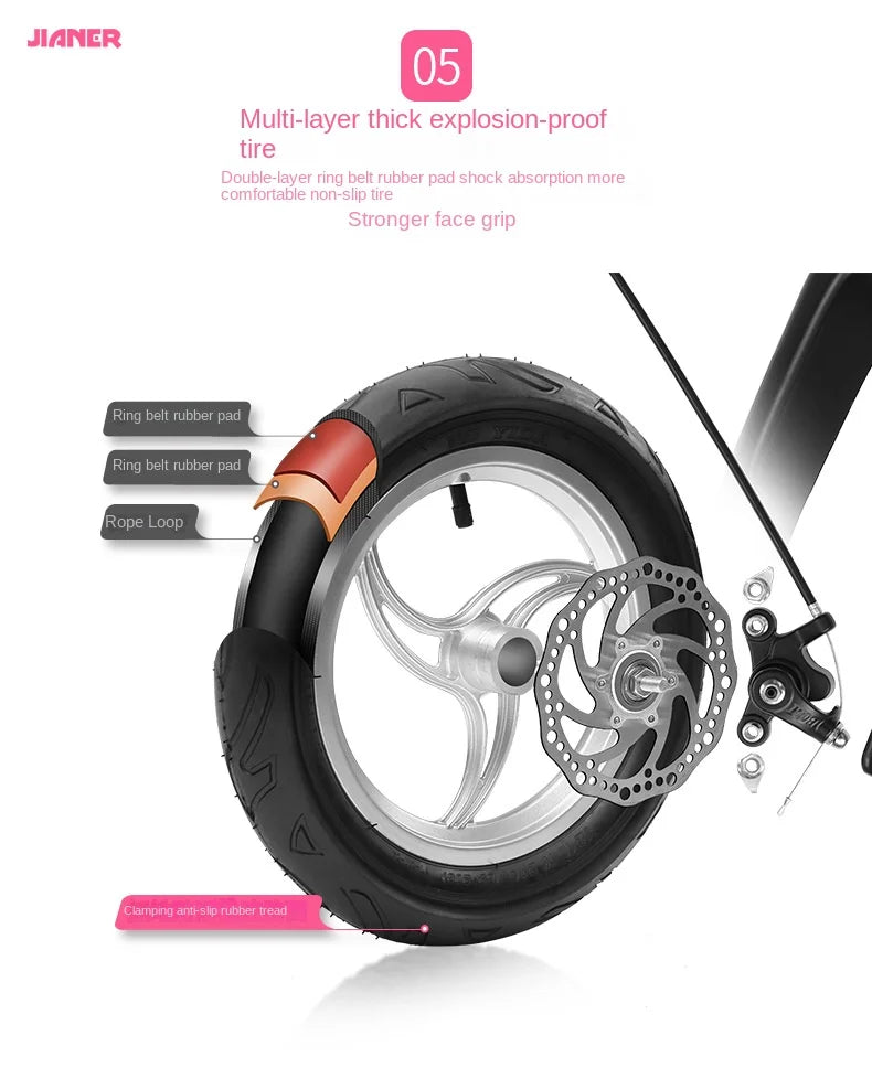 PUOU Children's Bicycle With Magnesium Alloy Monoblock Wheels For Girls And Boys Baby's First Bike Hot New