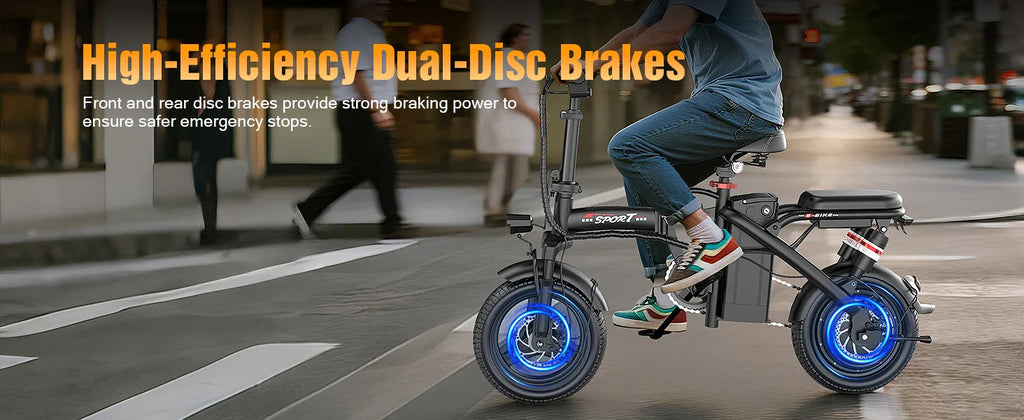 Mini Folding Electric Bike 48V 400W 30AH 14-inch Electric City Bike Folding Electric Bicycle Cheap Adult Battery Powered Scooter