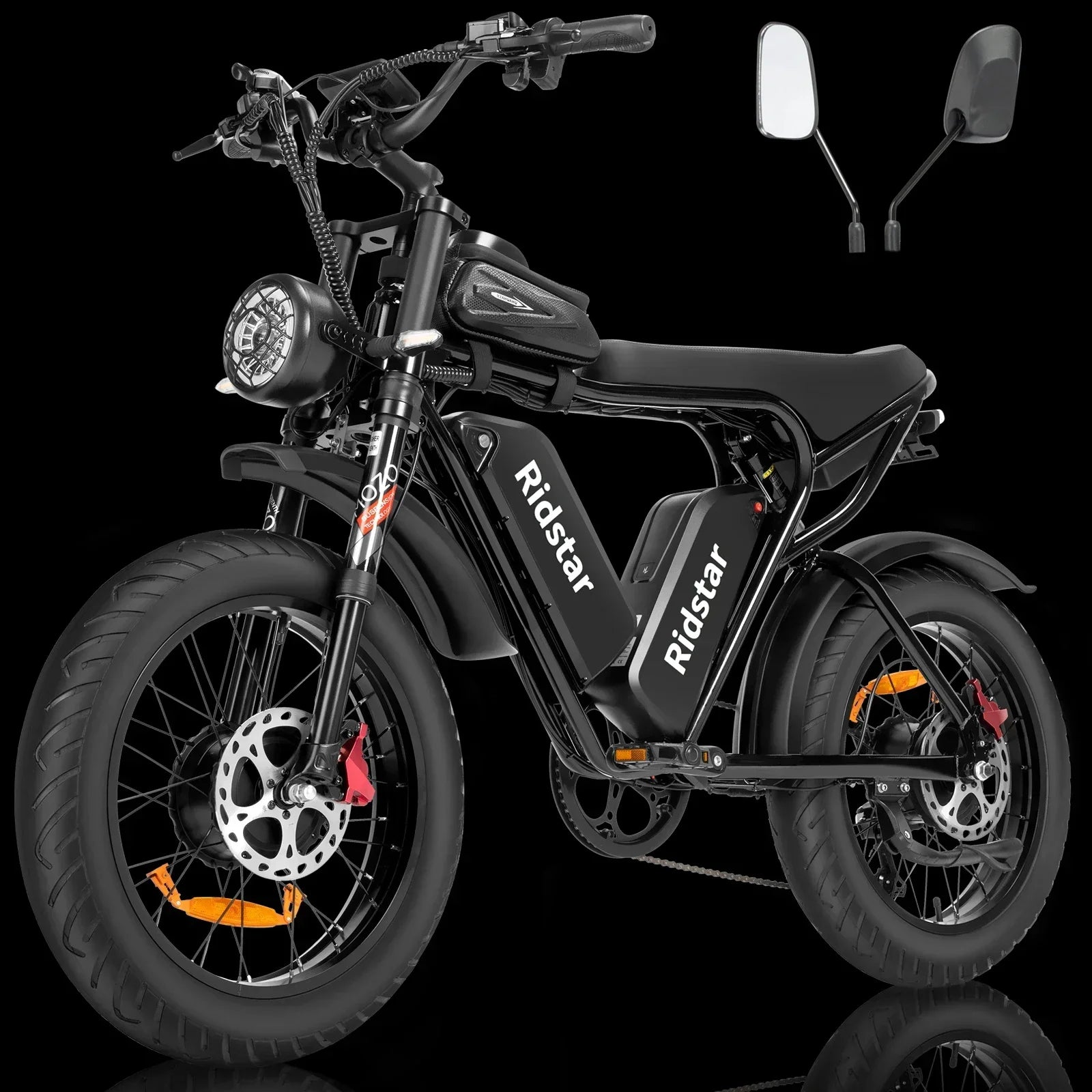 Q20Pro Electric bike High-Power Dual Motors 2000W Dual Batteries40AH, Top Speed 60KM/H, PAS Mode, 20*4.0 Fat Tire Electric bike