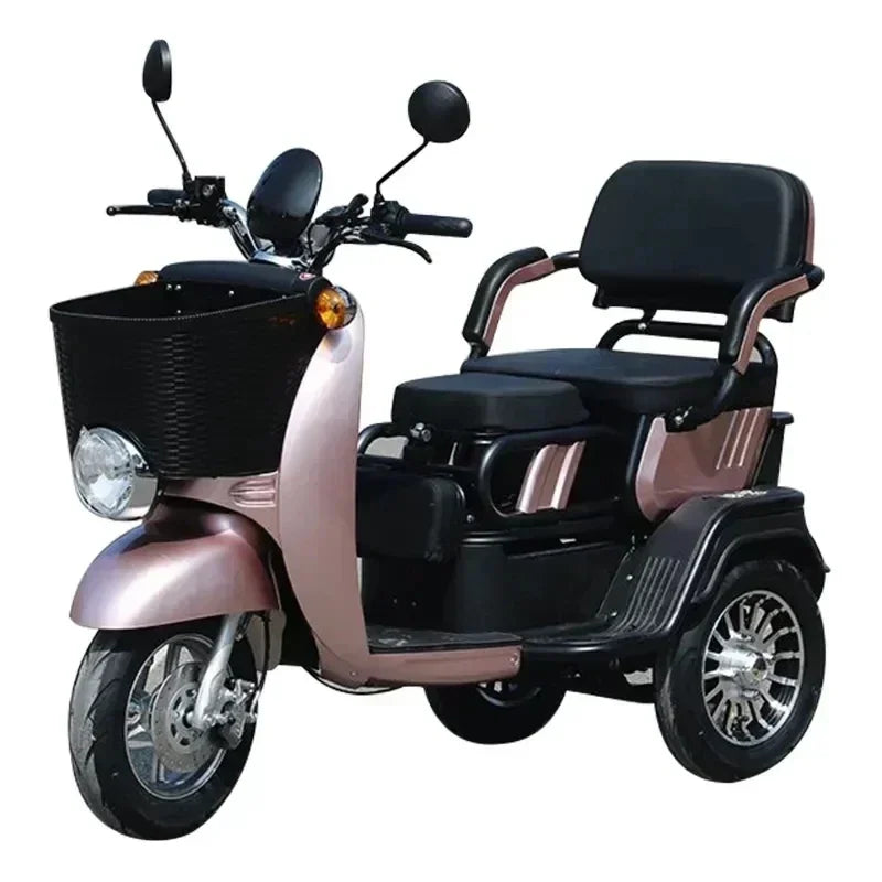 2025 Best 3 Wheel Passenger Tricycle Two Seat 48v Electric Tricycle Bike For Adults And Old People
