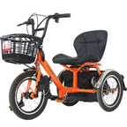 Mini Electric Tricycle With Passenger Seat For Elderly 250w 24v Lightweight Family Electric Bike 3 Wheel For Women Man Adult